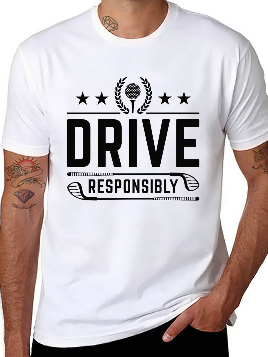 Drive Responsibly Black Graphic Tee
