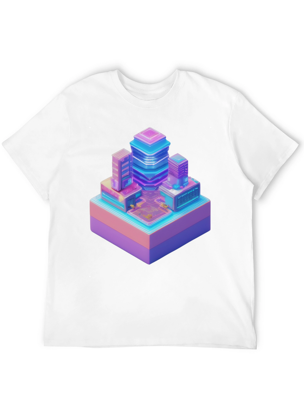 Retro Pixel Cityscape T-Shirt