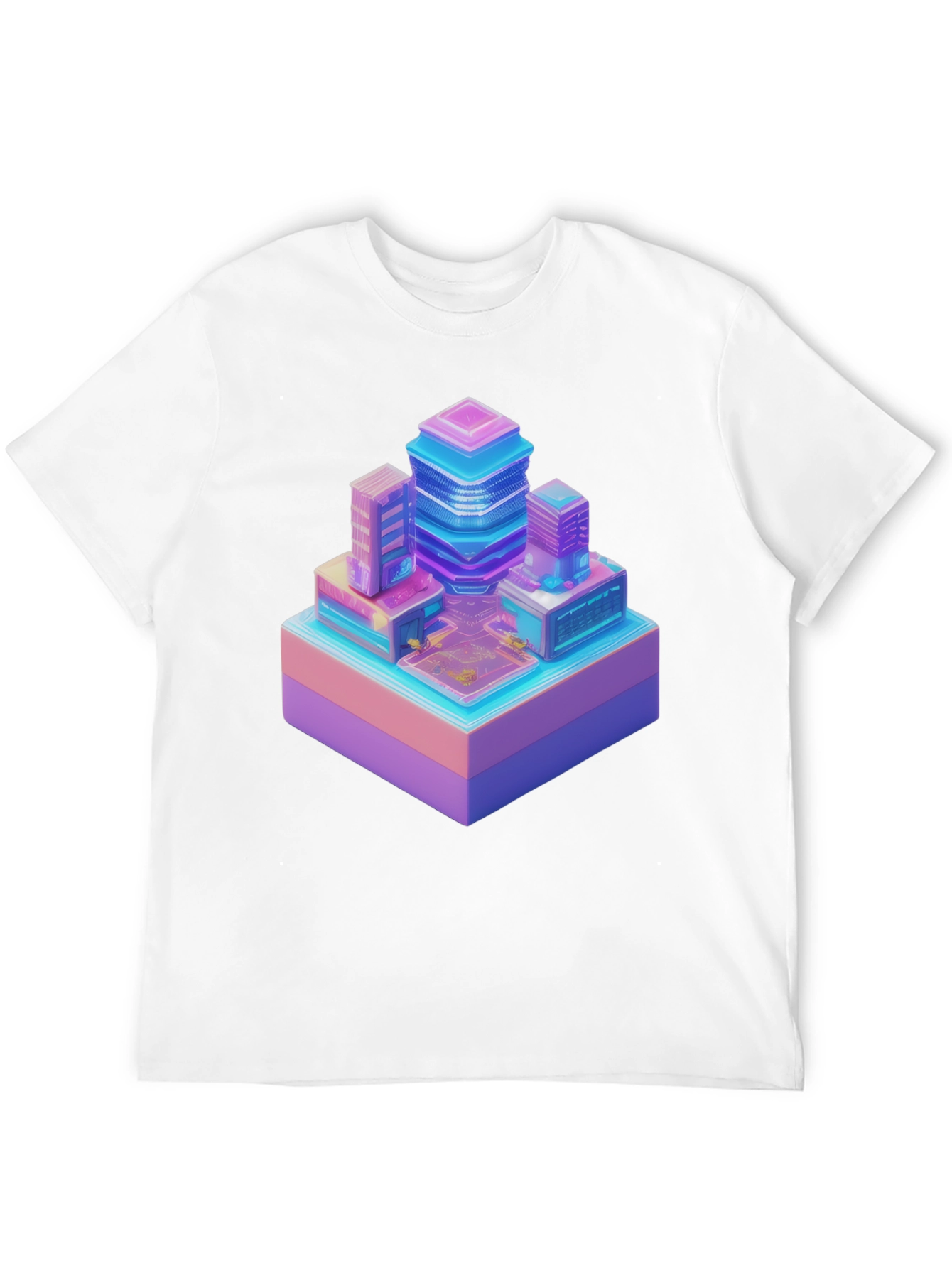 Retro Pixel Cityscape T-Shirt