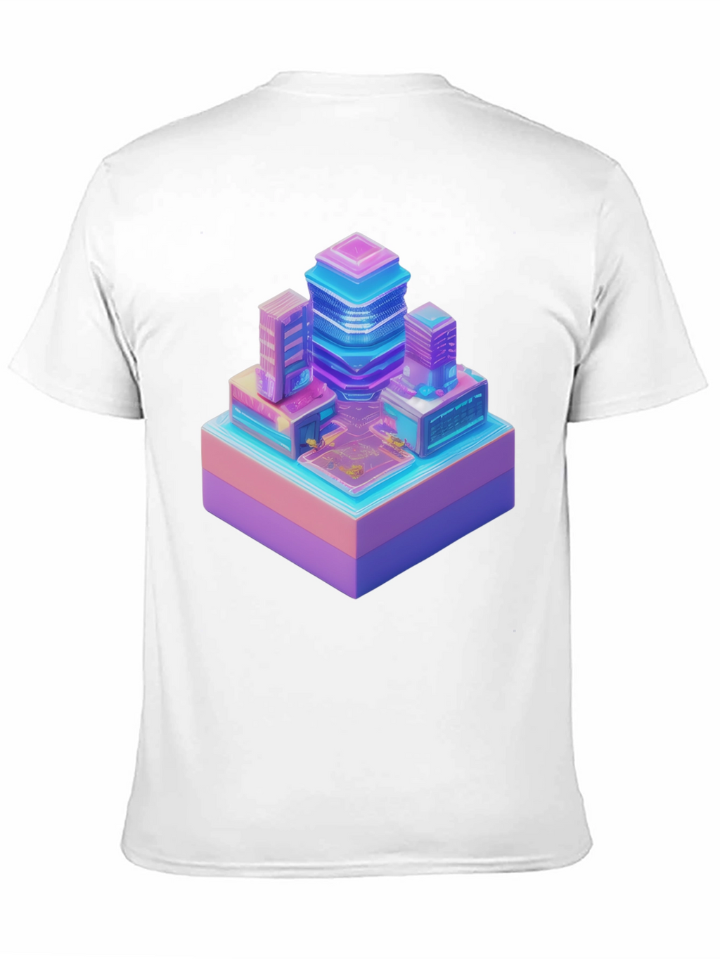 Retro Pixel Cityscape T-Shirt
