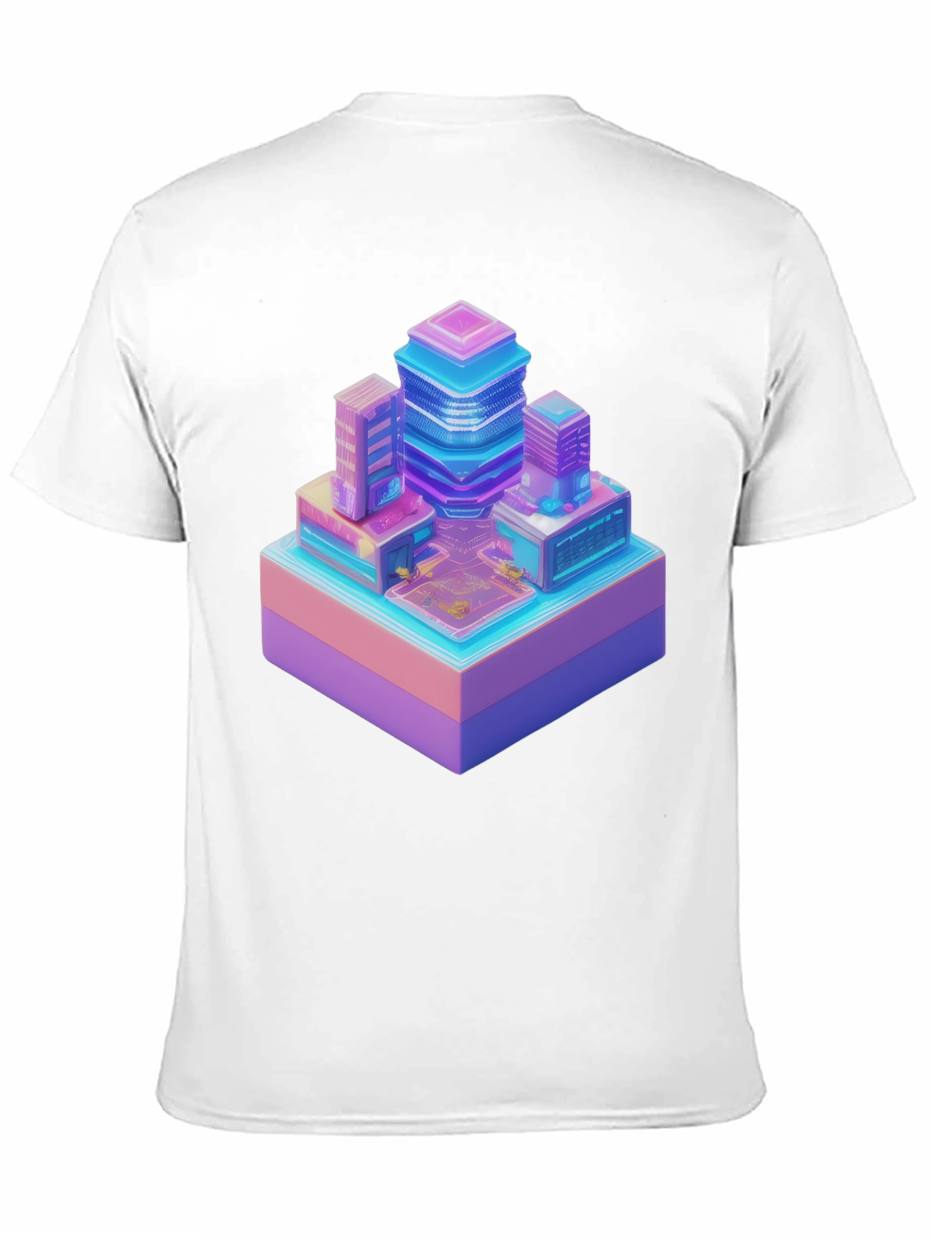 Retro Pixel Cityscape T-Shirt