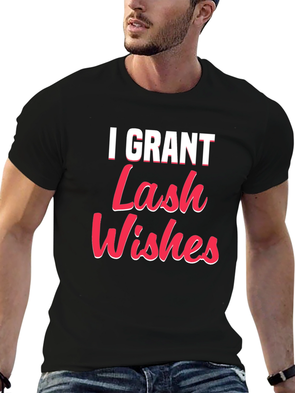 I Grant Lash Wishes Black T-Shirt