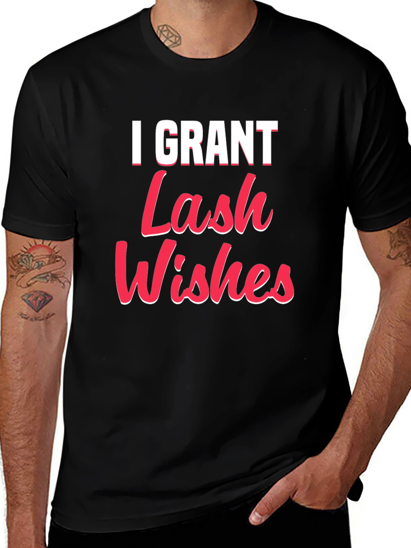 I Grant Lash Wishes Black T-Shirt
