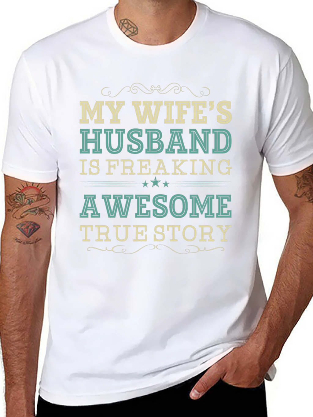 My Wifes Husband Awesome Funny T-Shirt