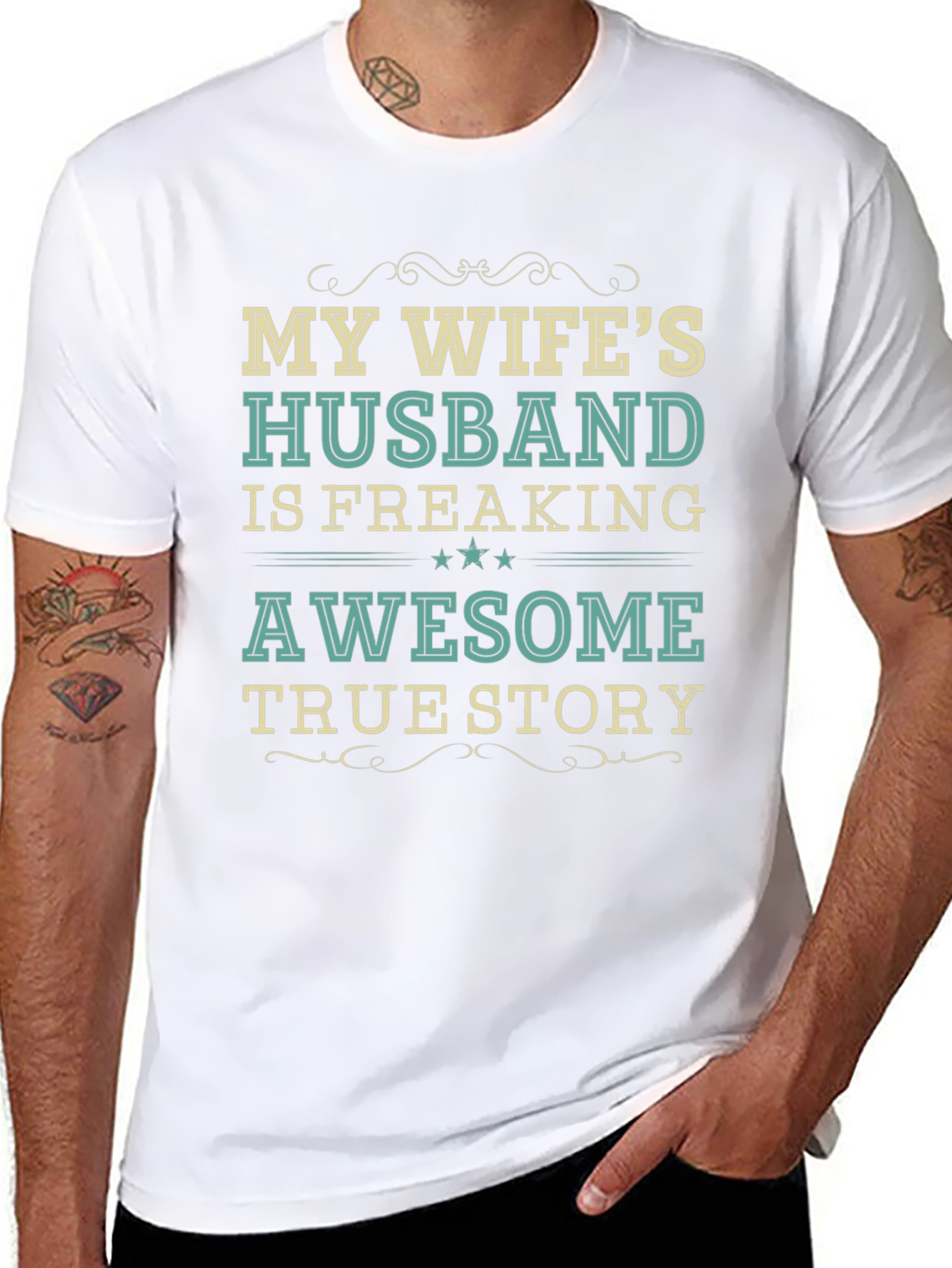 My Wifes Husband Awesome Funny T-Shirt