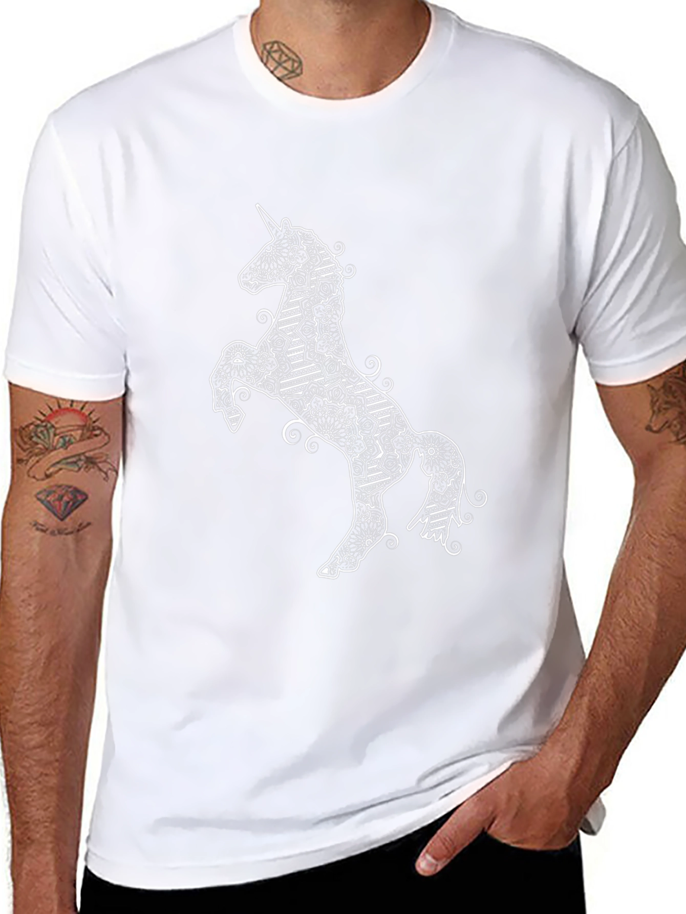 Unicorn Graphic T-Shirt - Black