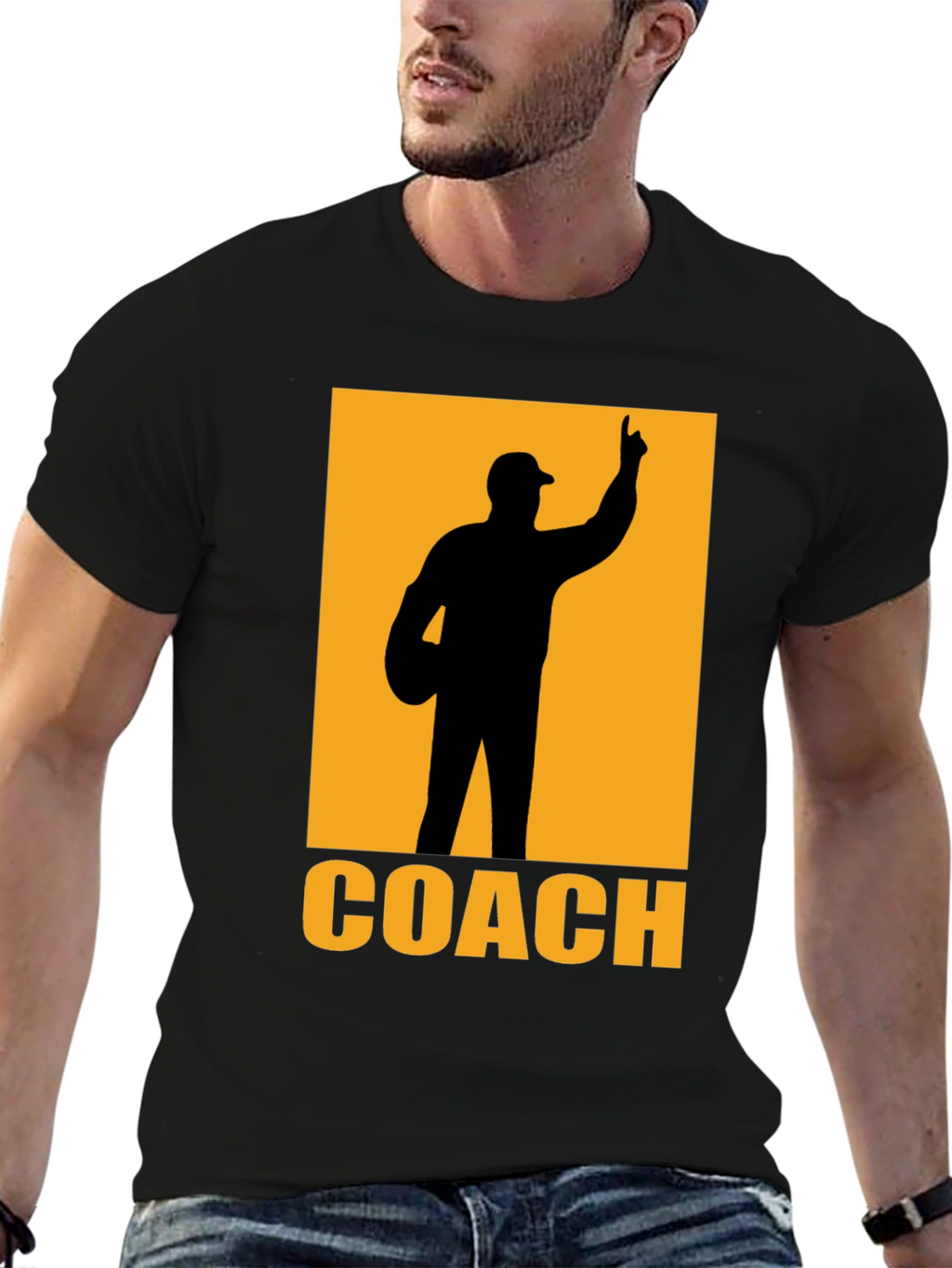 Coach Graphic T-Shirt - Black Cotton Tee