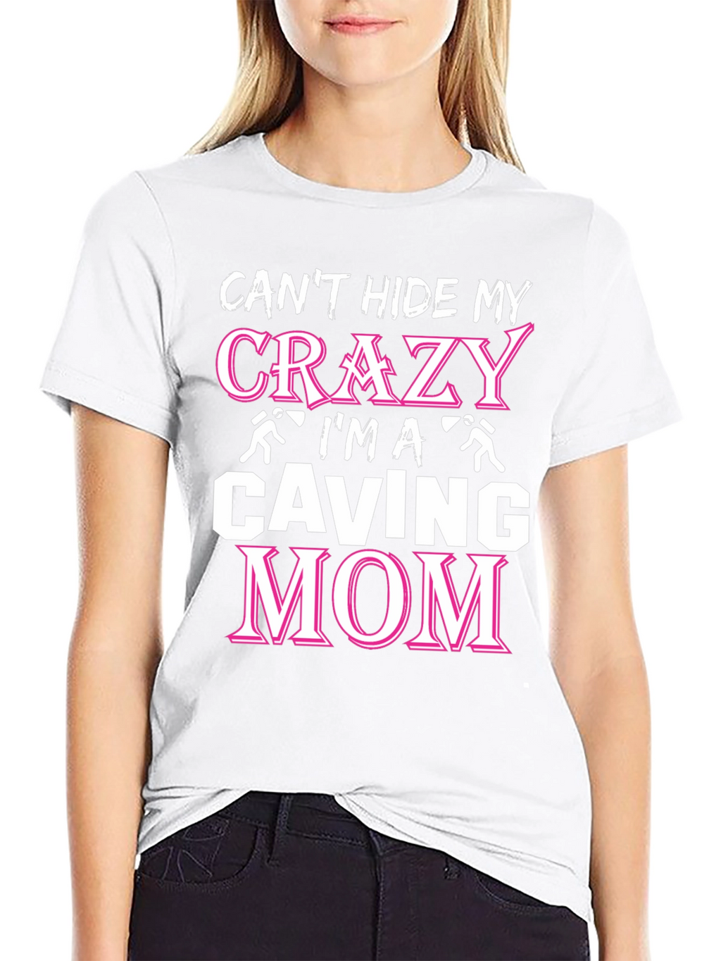 Crazy Caving Mom T-Shirt - Black