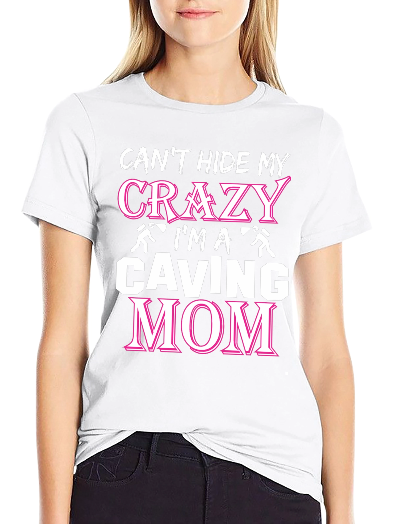 Crazy Caving Mom T-Shirt - Black
