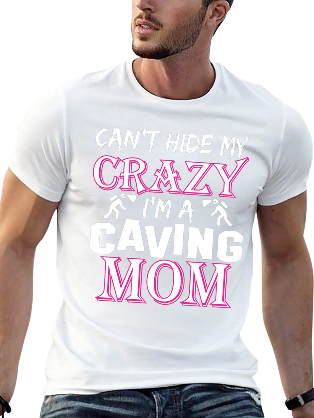 Crazy Caving Mom T-Shirt - Black