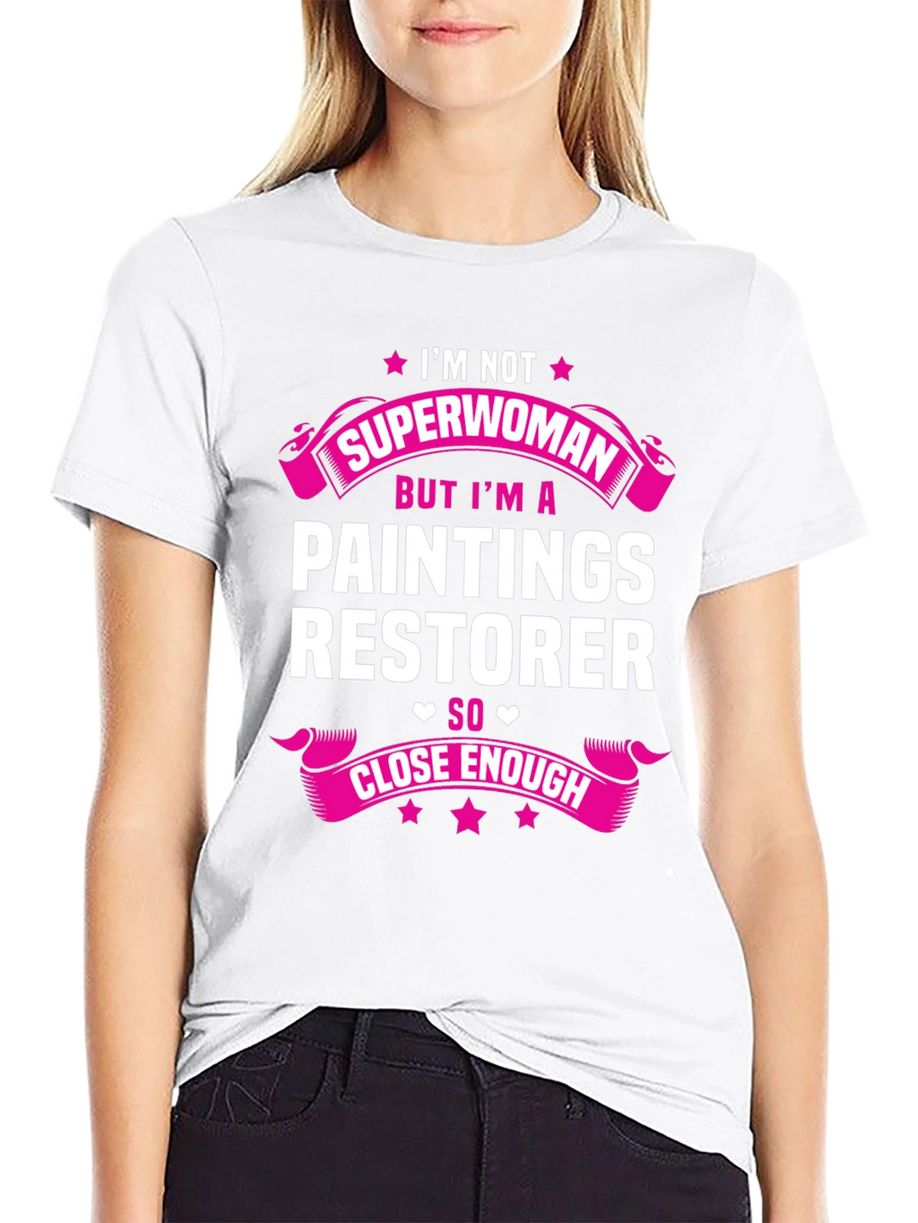 Painting Restorer Graphic Tee - Superwoman Close Enough