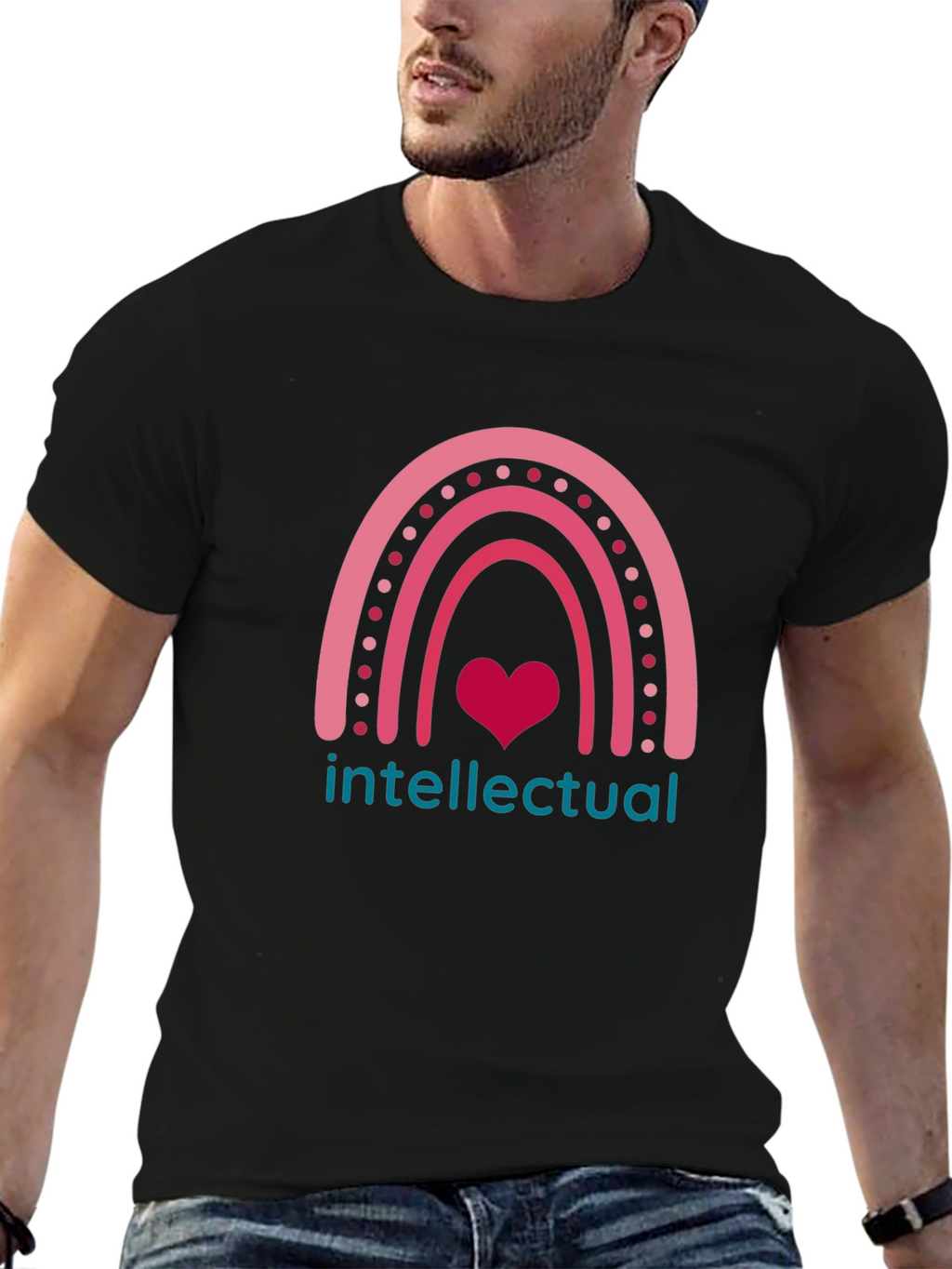 Intellectual Heart Rainbow Graphic Tee