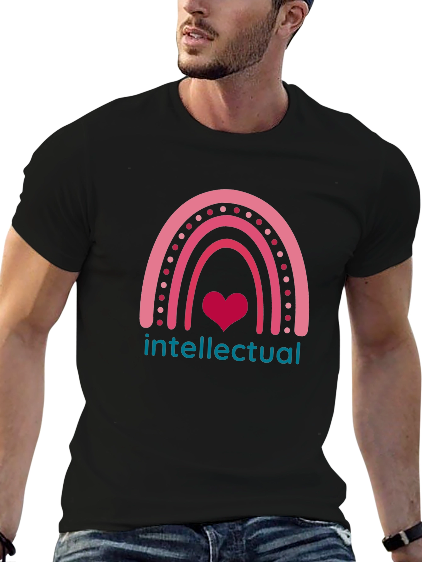 Intellectual Heart Rainbow Graphic Tee