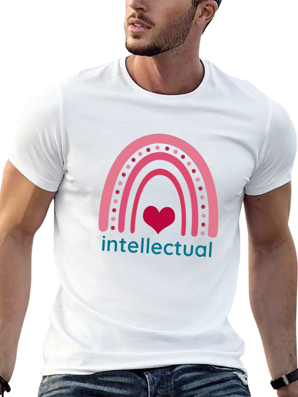 Intellectual Heart Rainbow Graphic Tee