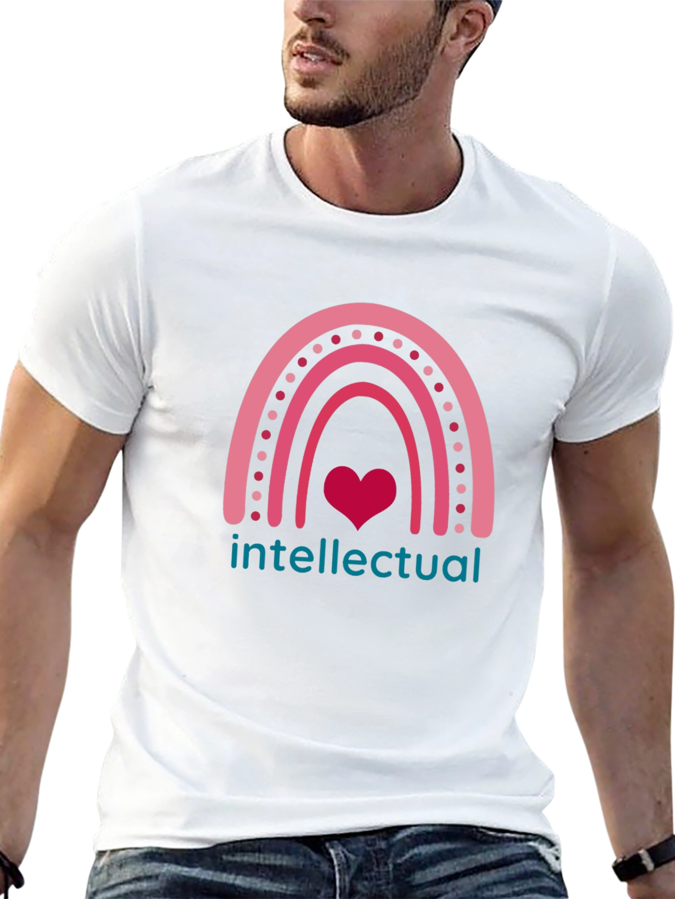 Intellectual Heart Rainbow Graphic Tee