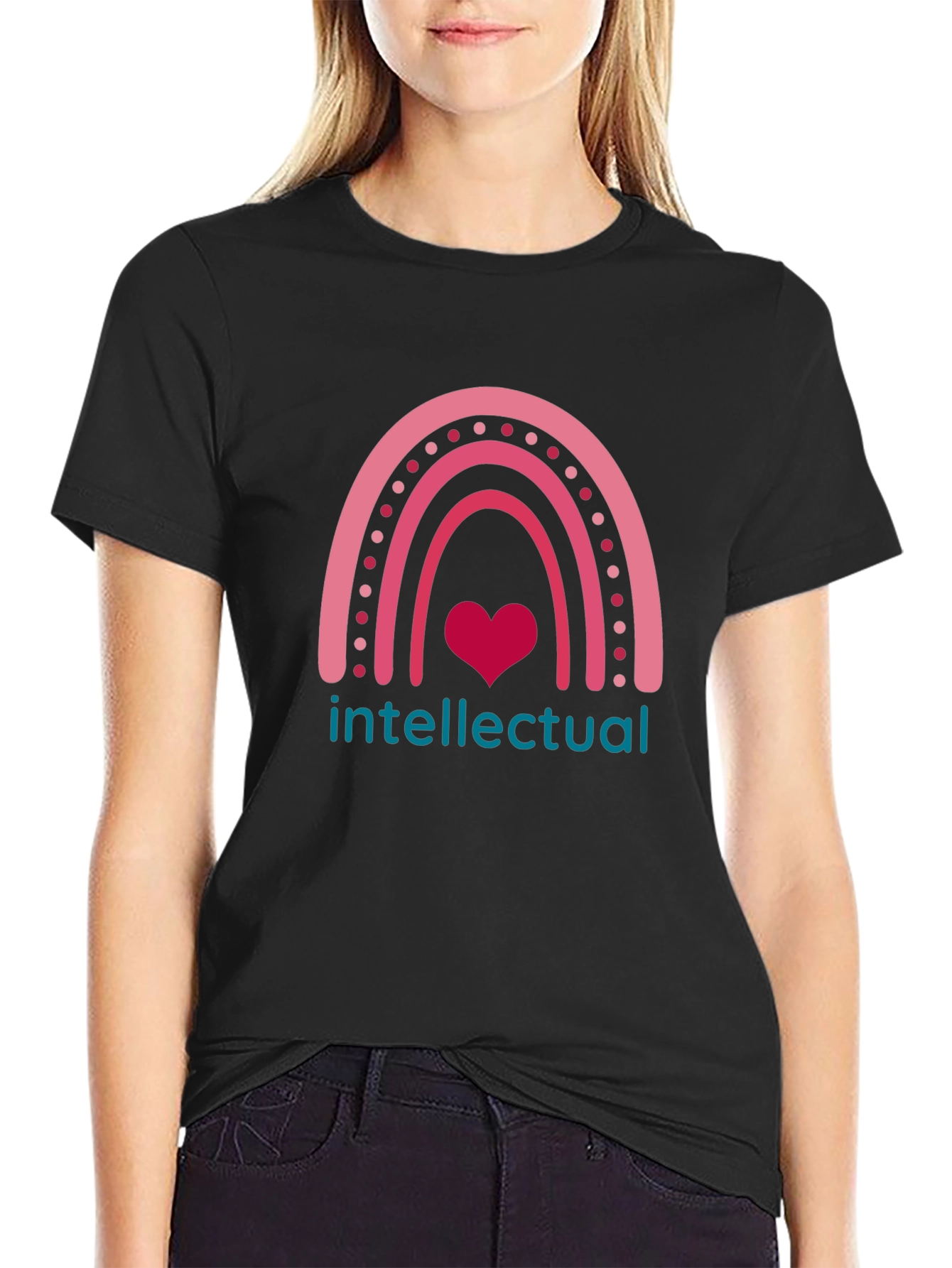 Intellectual Heart Rainbow Graphic Tee
