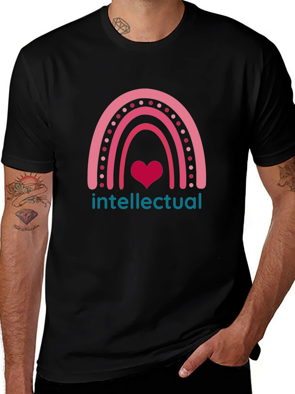 Intellectual Heart Rainbow Graphic Tee