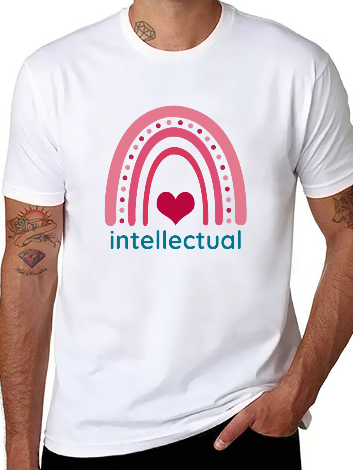 Intellectual Heart Rainbow Graphic Tee