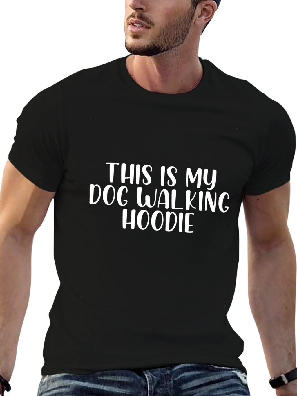 Dog Walking Hoodie T-Shirt Funny Pet Owner Tee