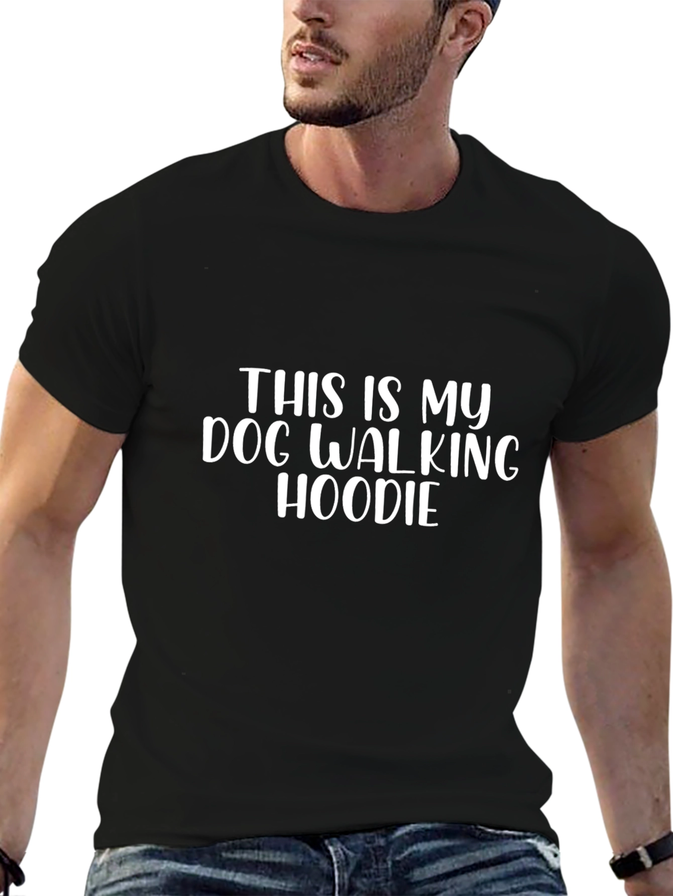 Dog Walking Hoodie T-Shirt Funny Pet Owner Tee