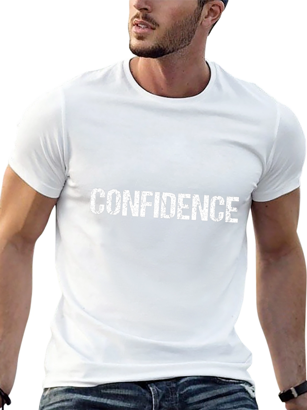 Confidence Graphic Tee - Black Cotton T-Shirt