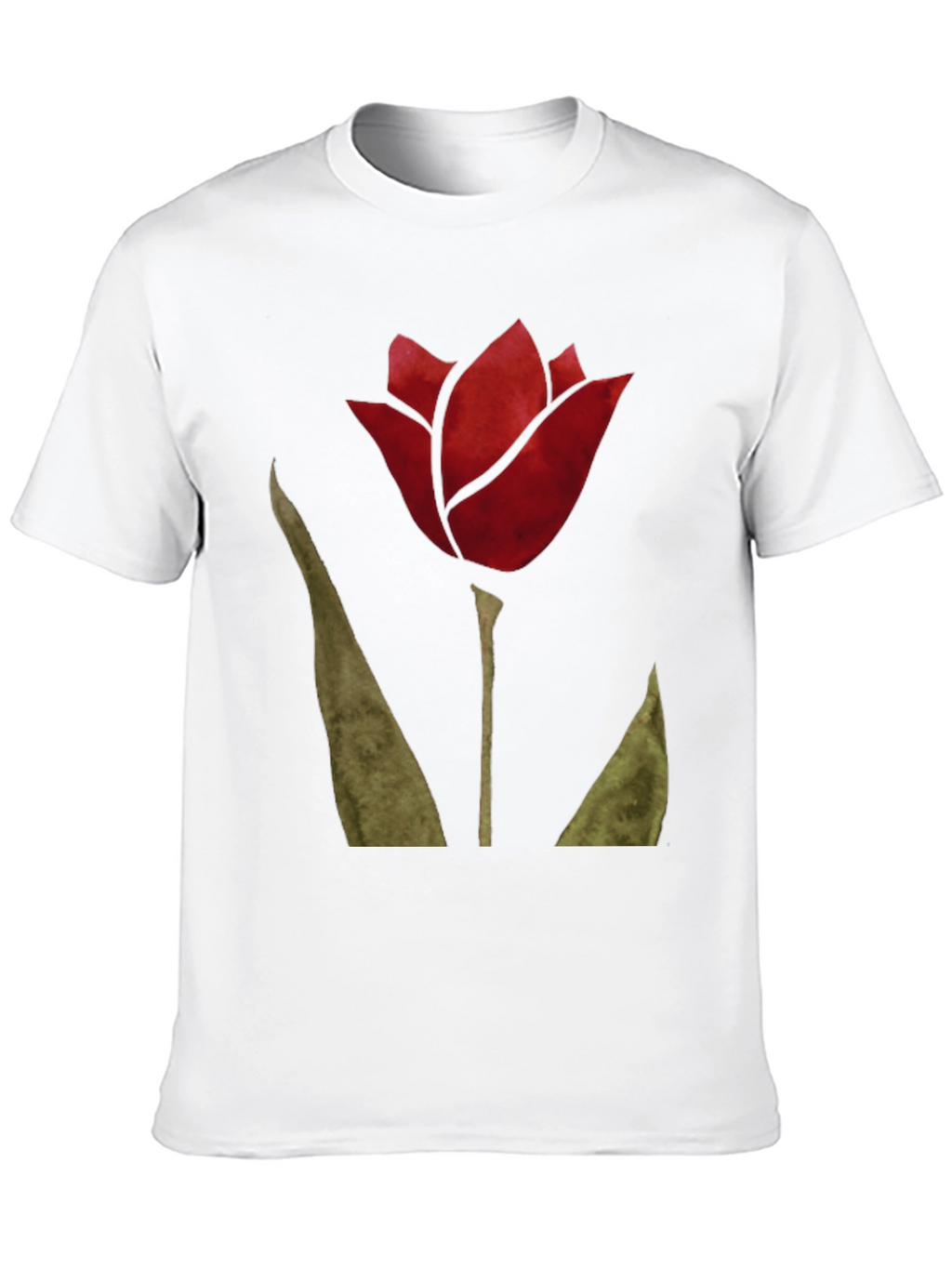 Red Tulip Graphic T-Shirt - Nature Inspired Mens Tee