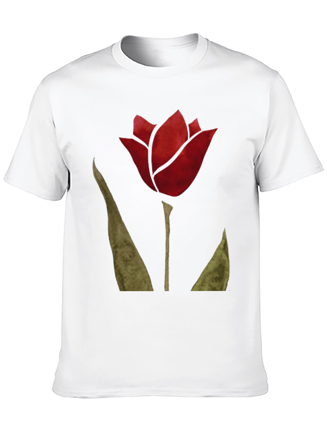 Red Tulip Graphic T-Shirt - Nature Inspired Mens Tee