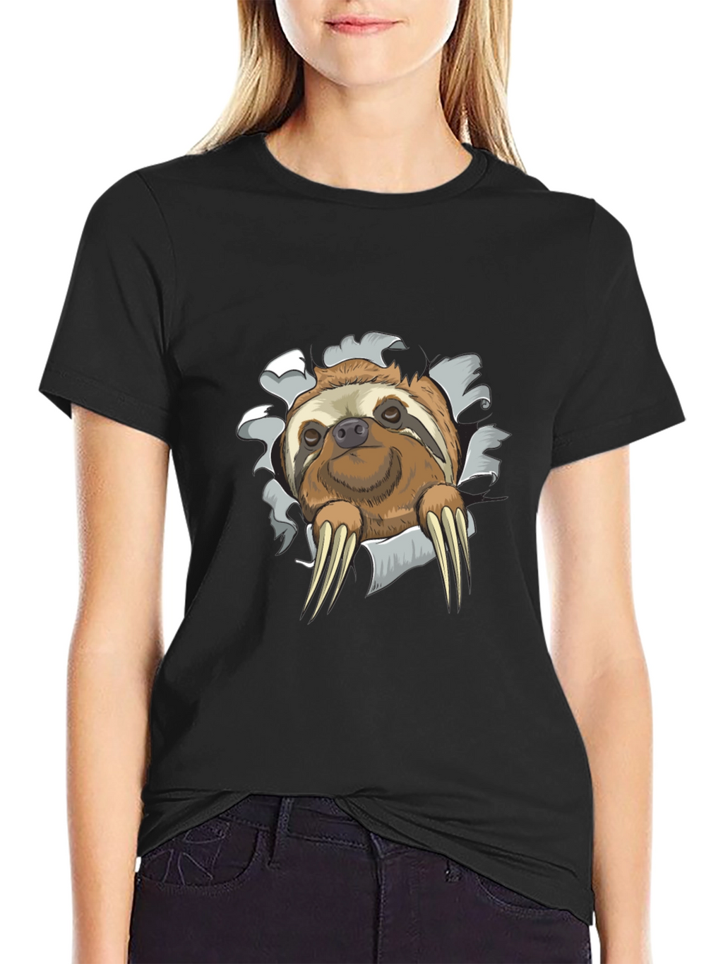 Sloth Graphic Tee - Mens Novelty Crewneck
