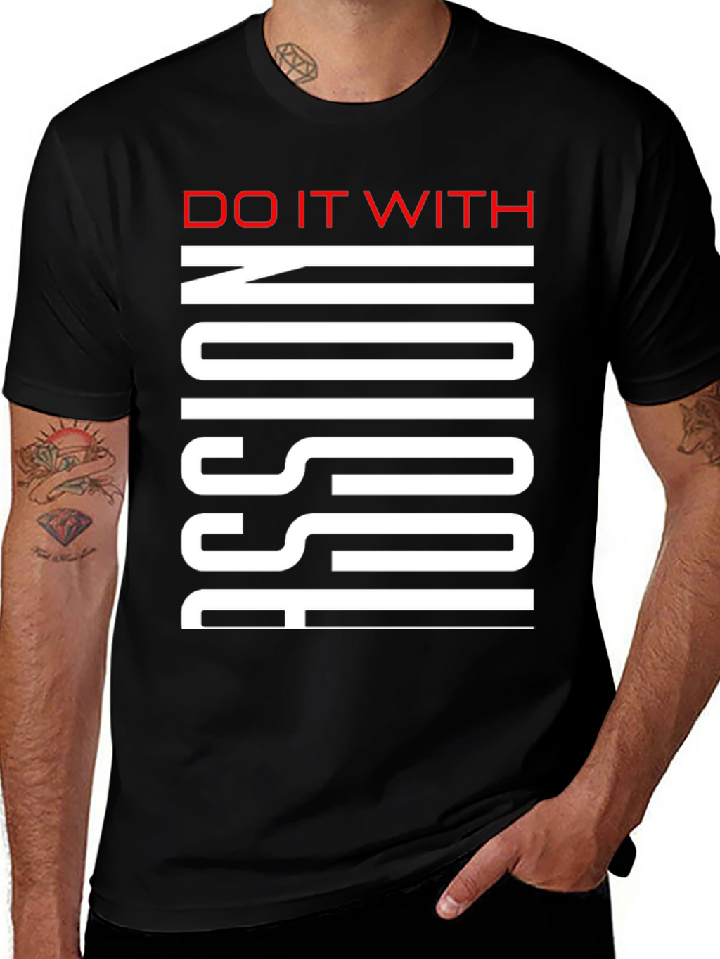 Do It With Passion Black Graphic Tee