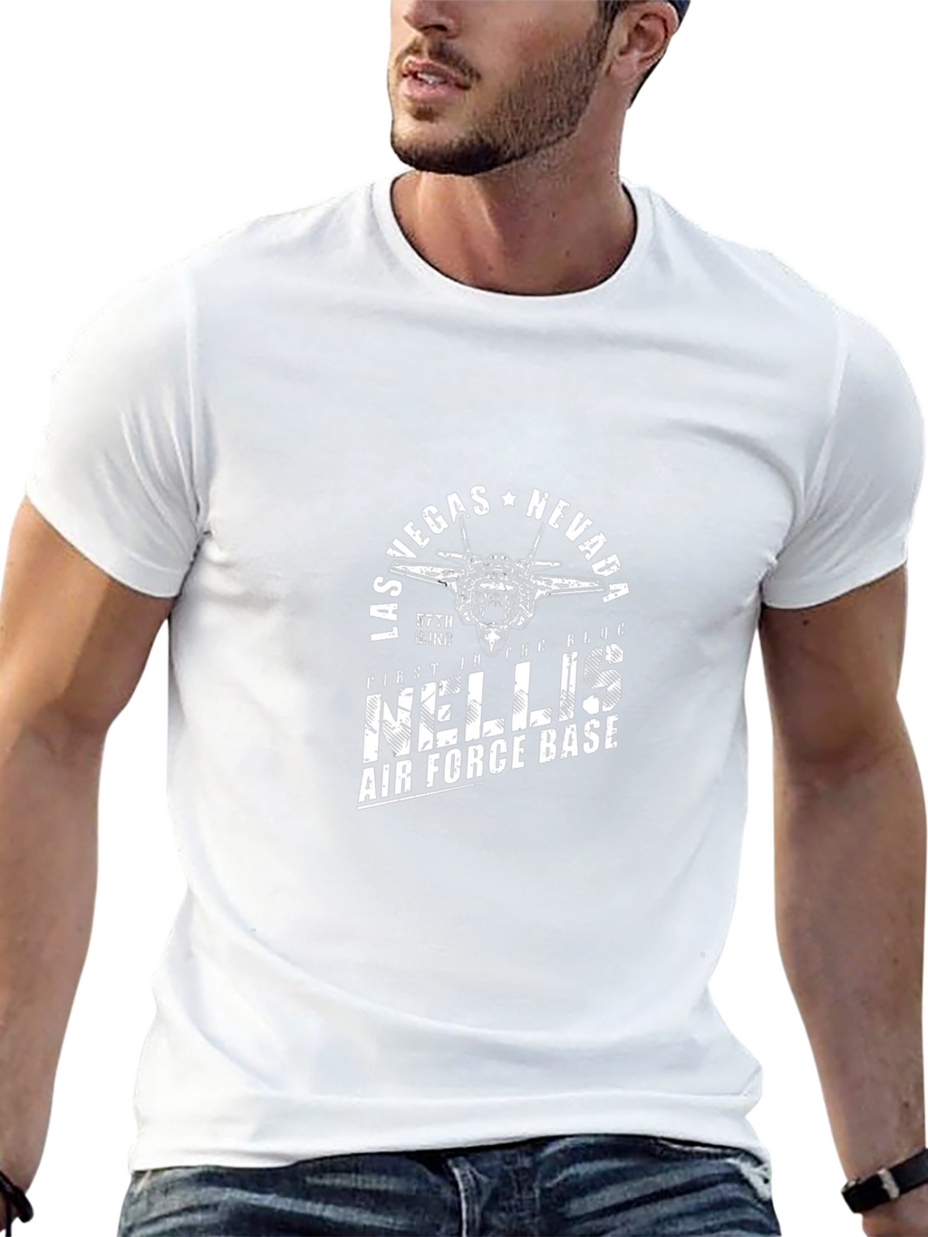 Las Vegas Nevada Fighter Jet Graphic Tee