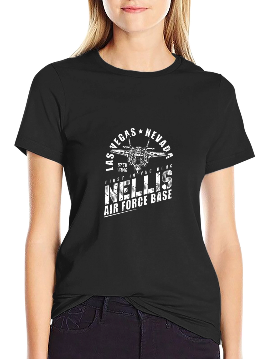 Las Vegas Nevada Fighter Jet Graphic Tee