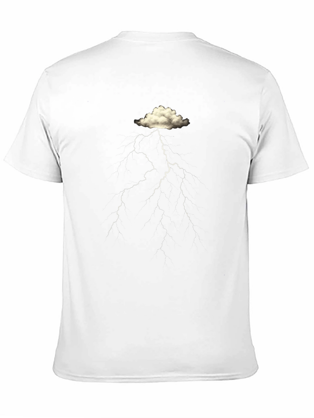 Cloud Lightning Graphic Black T-Shirt