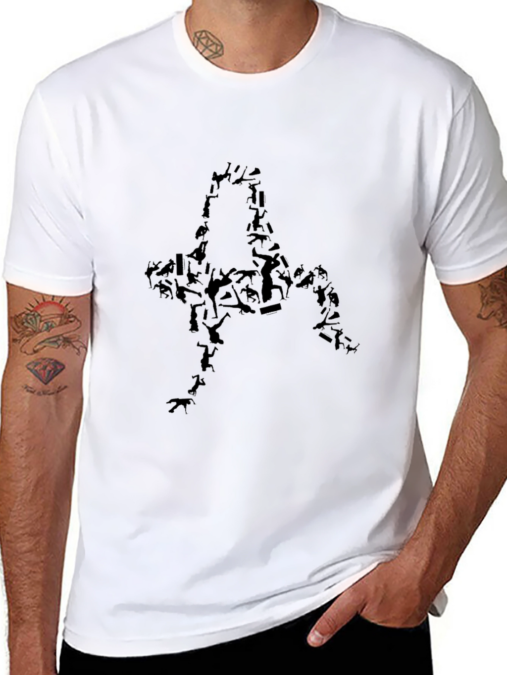 Animal Silhouette Black Graphic Tee
