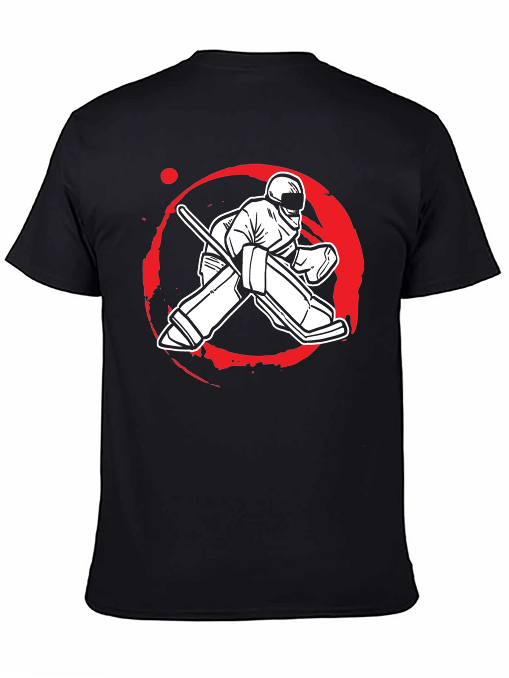 Hockey Goalie Graphic Tee - Black