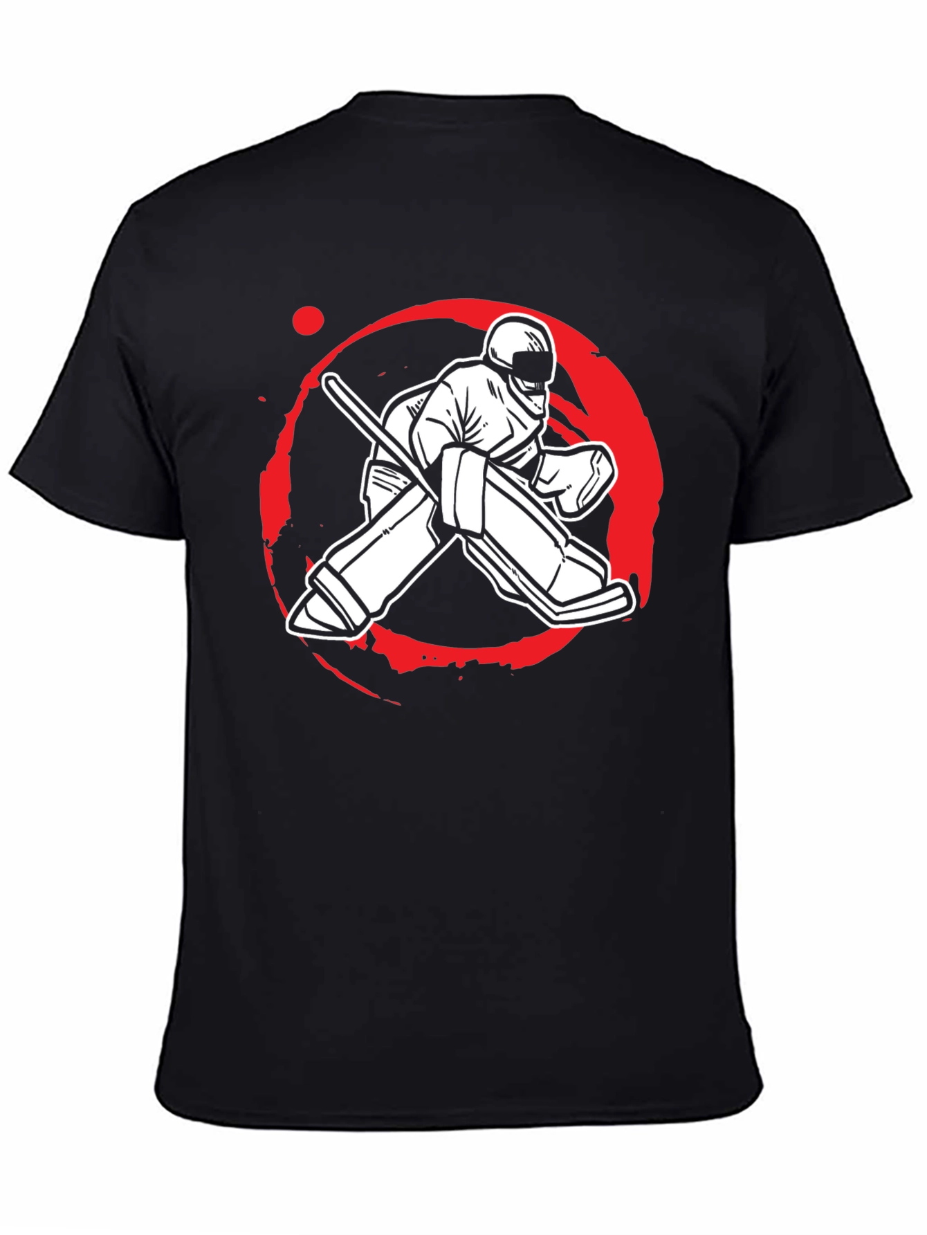 Hockey Goalie Graphic Tee - Black