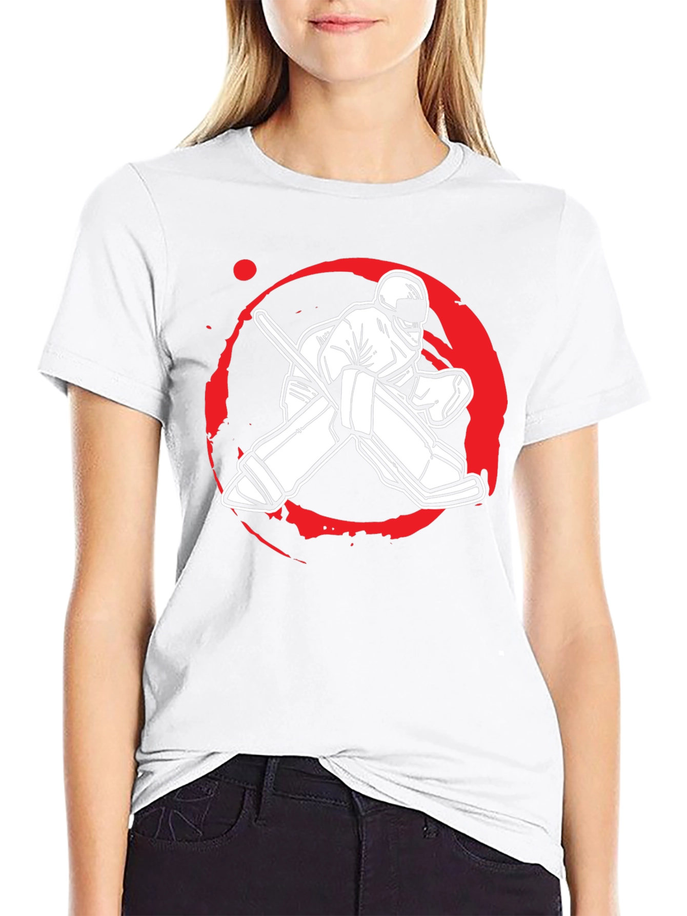 Hockey Goalie Graphic Tee - Black