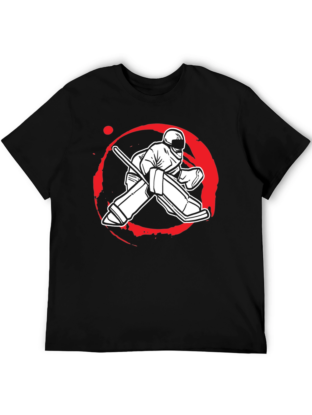 Hockey Goalie Graphic Tee - Black