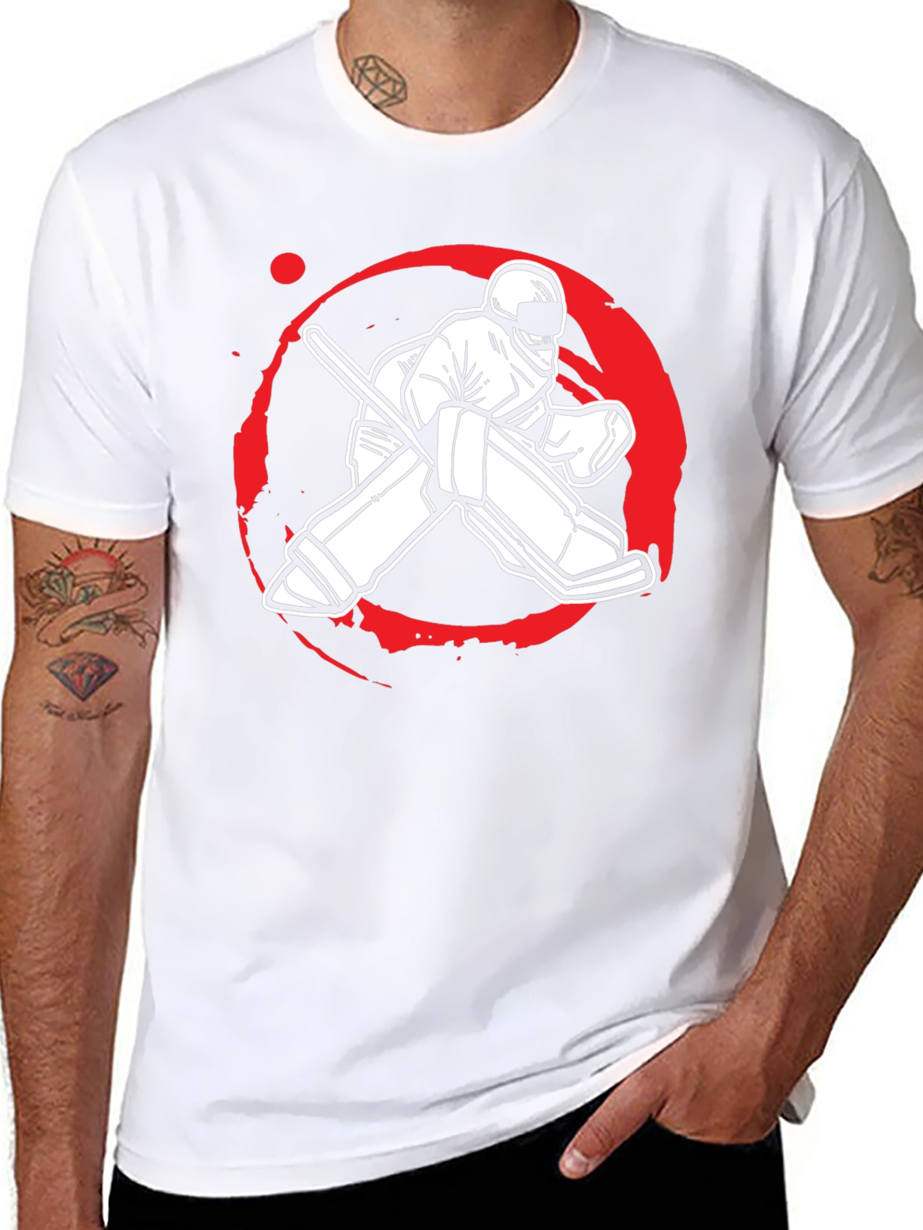 Hockey Goalie Graphic Tee - Black