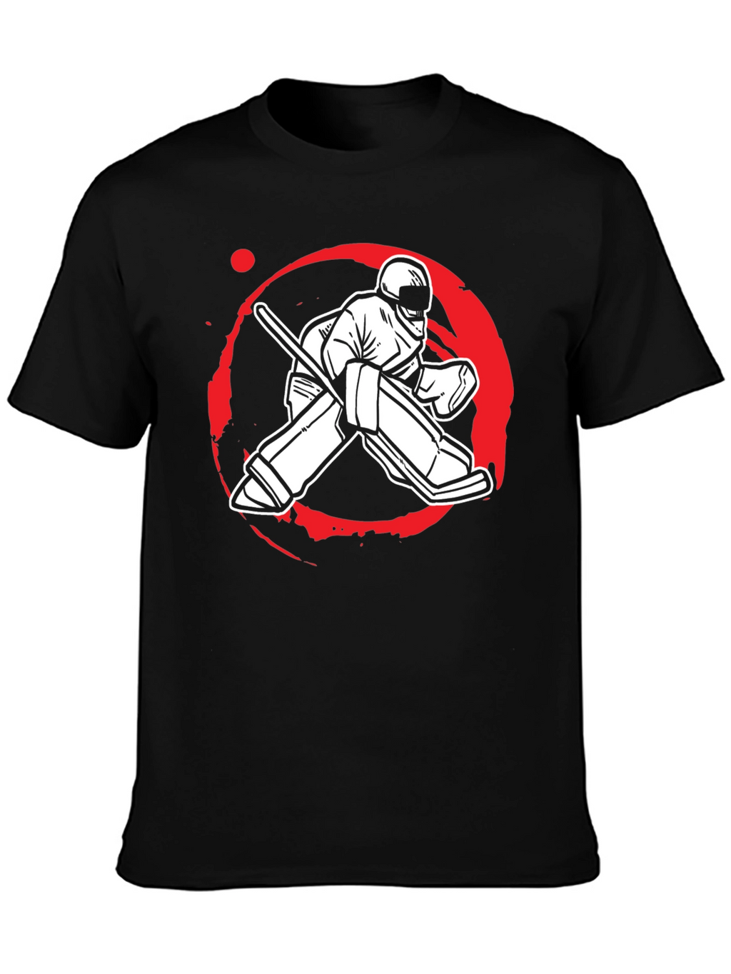Hockey Goalie Graphic Tee - Black