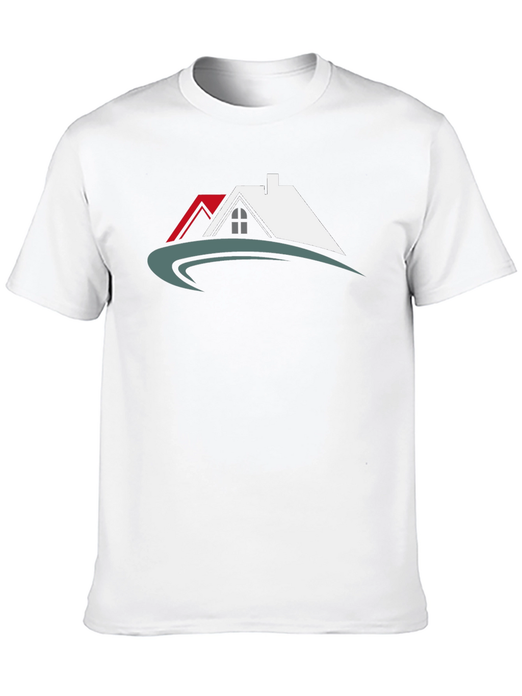 Black T-Shirt with House Graphic