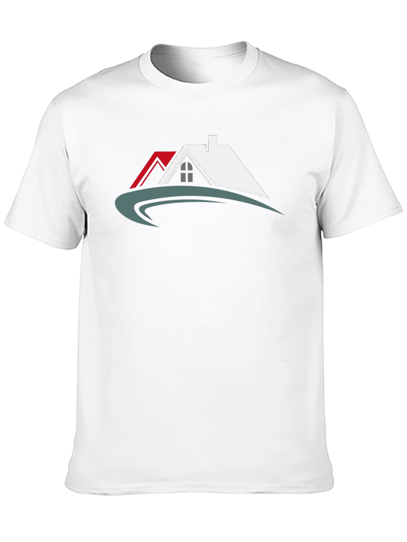 Black T-Shirt with House Graphic