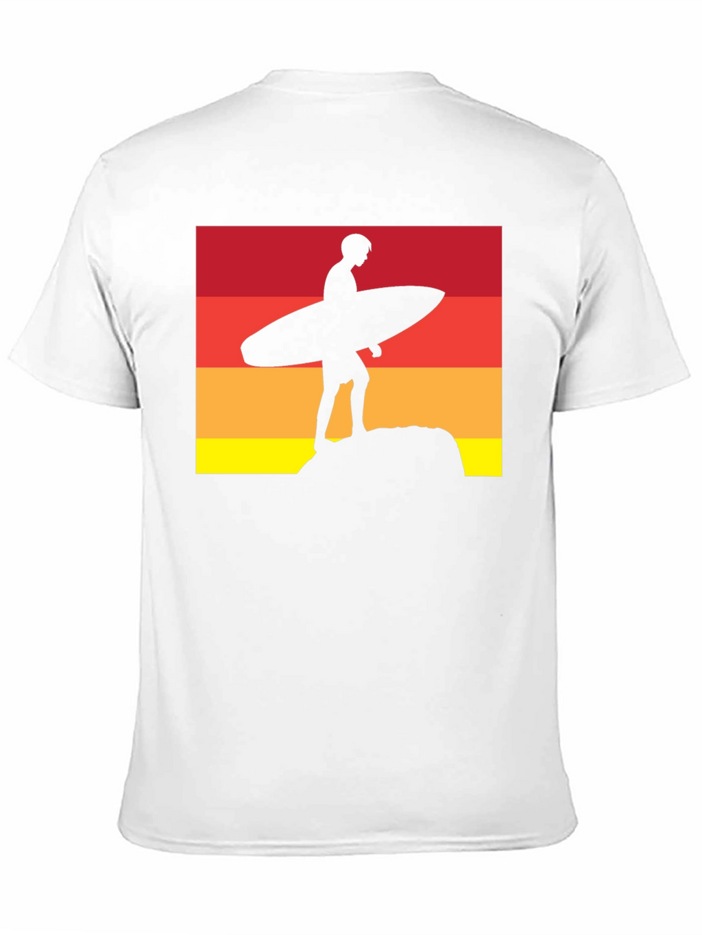 Sunset Surfer Graphic Tee - Black Cotton T-Shirt