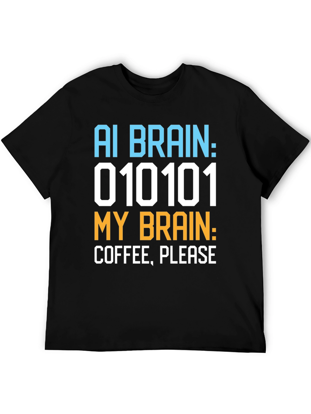 AI Brain Coffee Please Graphic T-Shirt