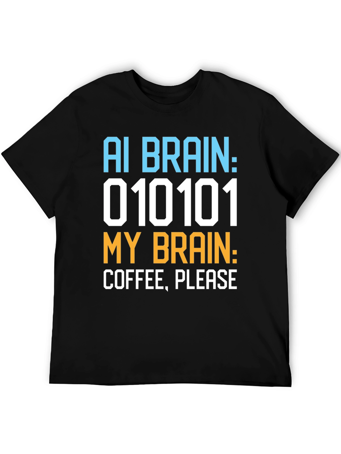 AI Brain Coffee Please Graphic T-Shirt