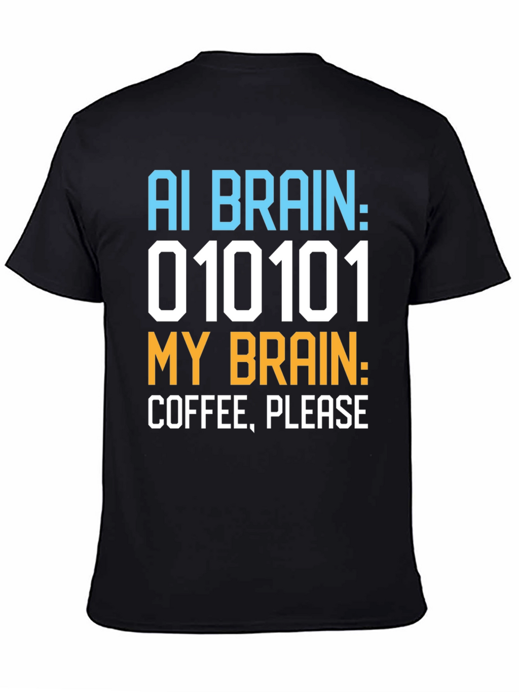 AI Brain Coffee Please Graphic T-Shirt