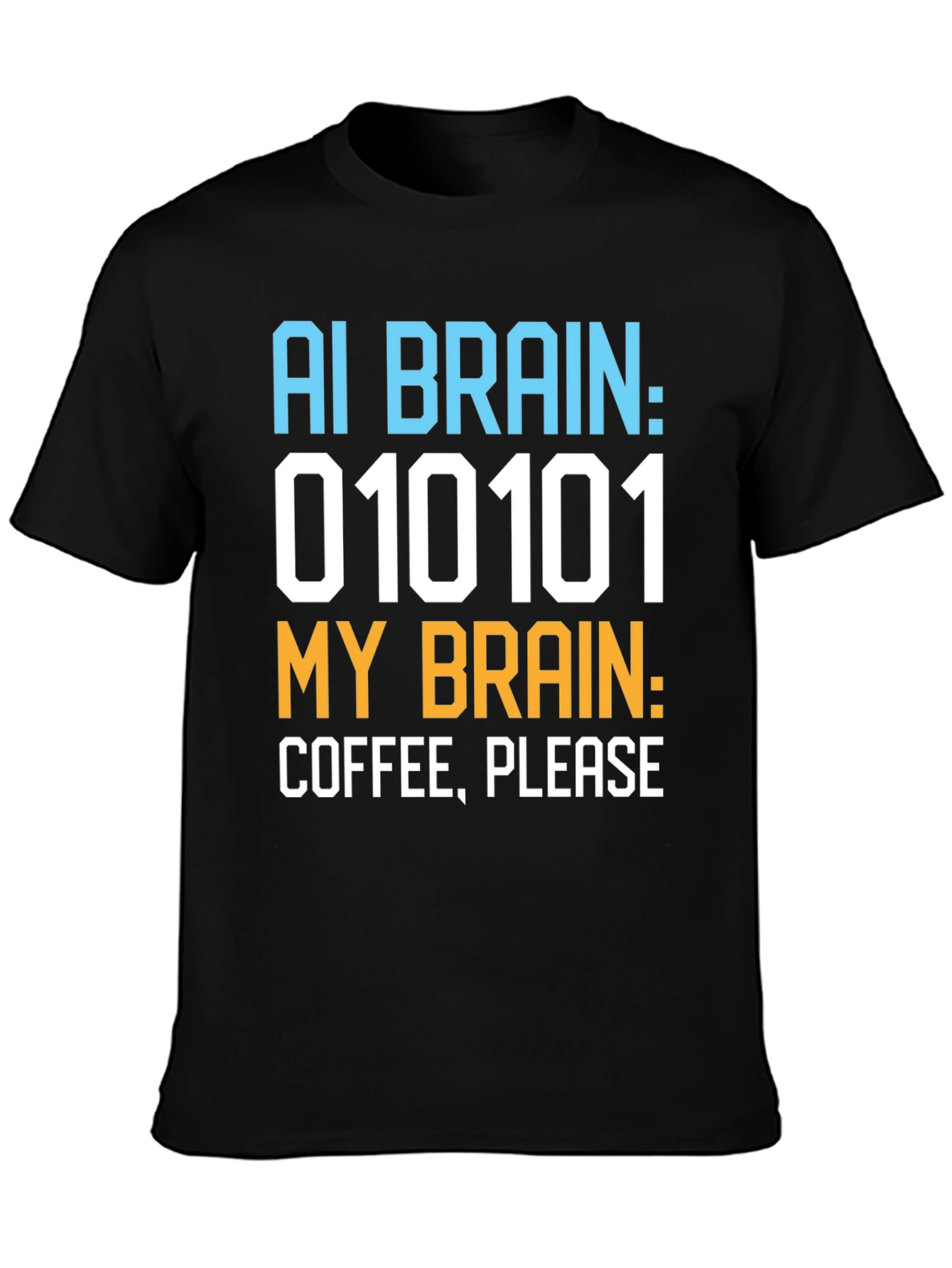 AI Brain Coffee Please Graphic T-Shirt