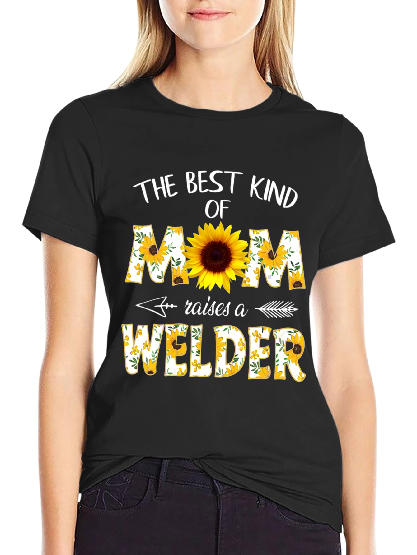 Sunflower Mom Welder T-Shirt