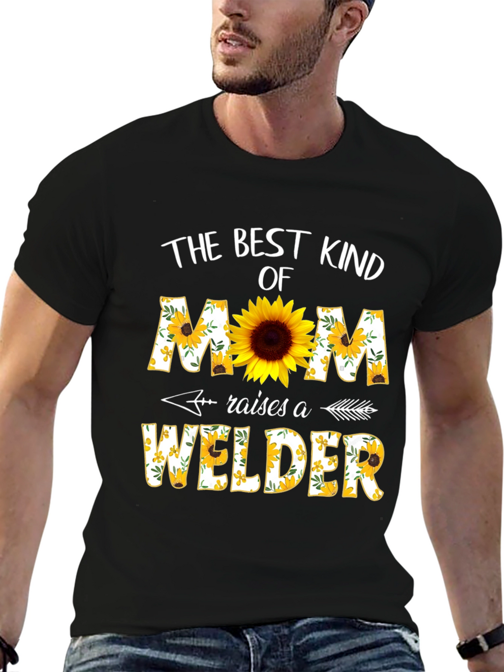 Sunflower Mom Welder T-Shirt