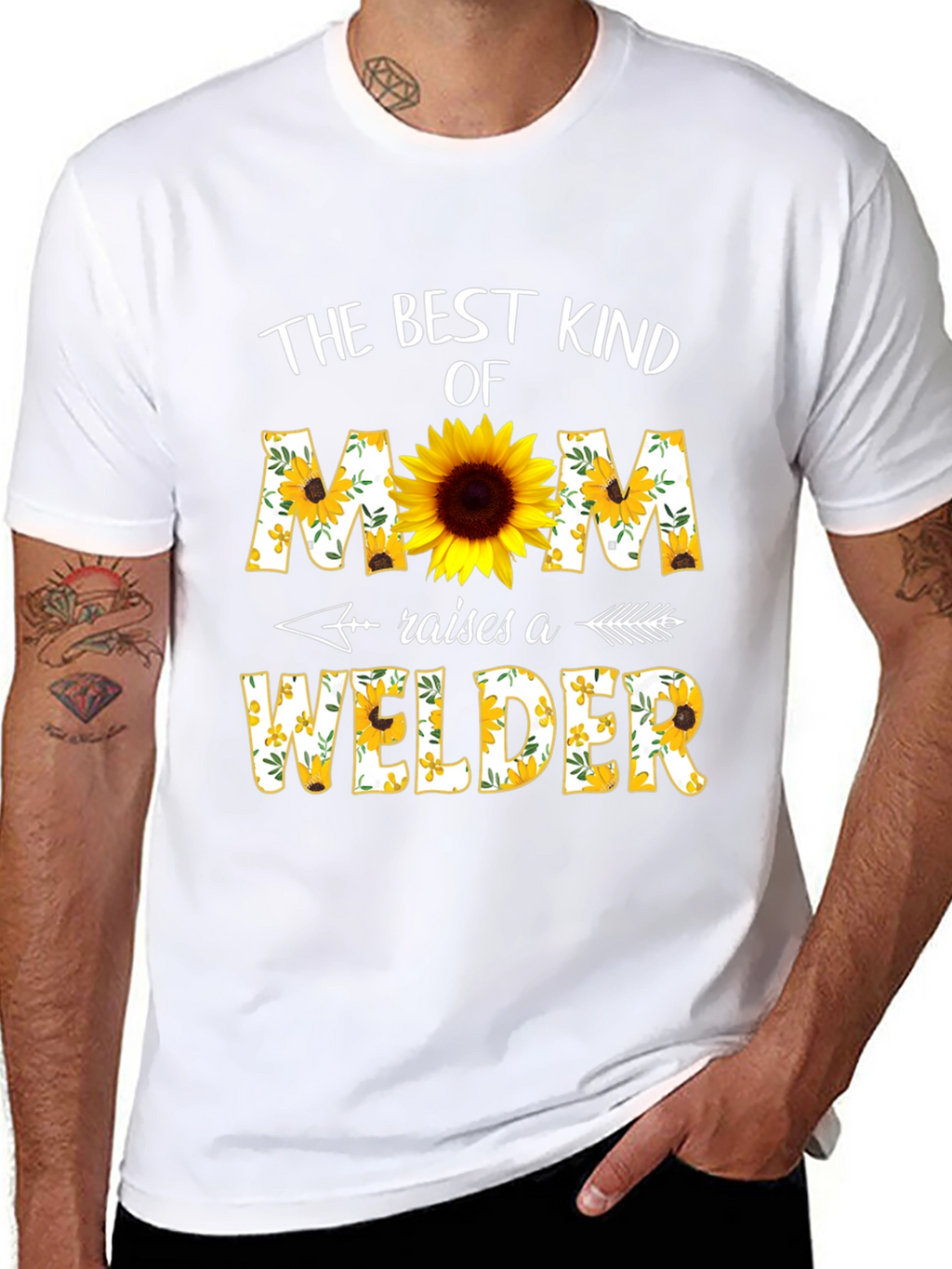 Sunflower Mom Welder T-Shirt