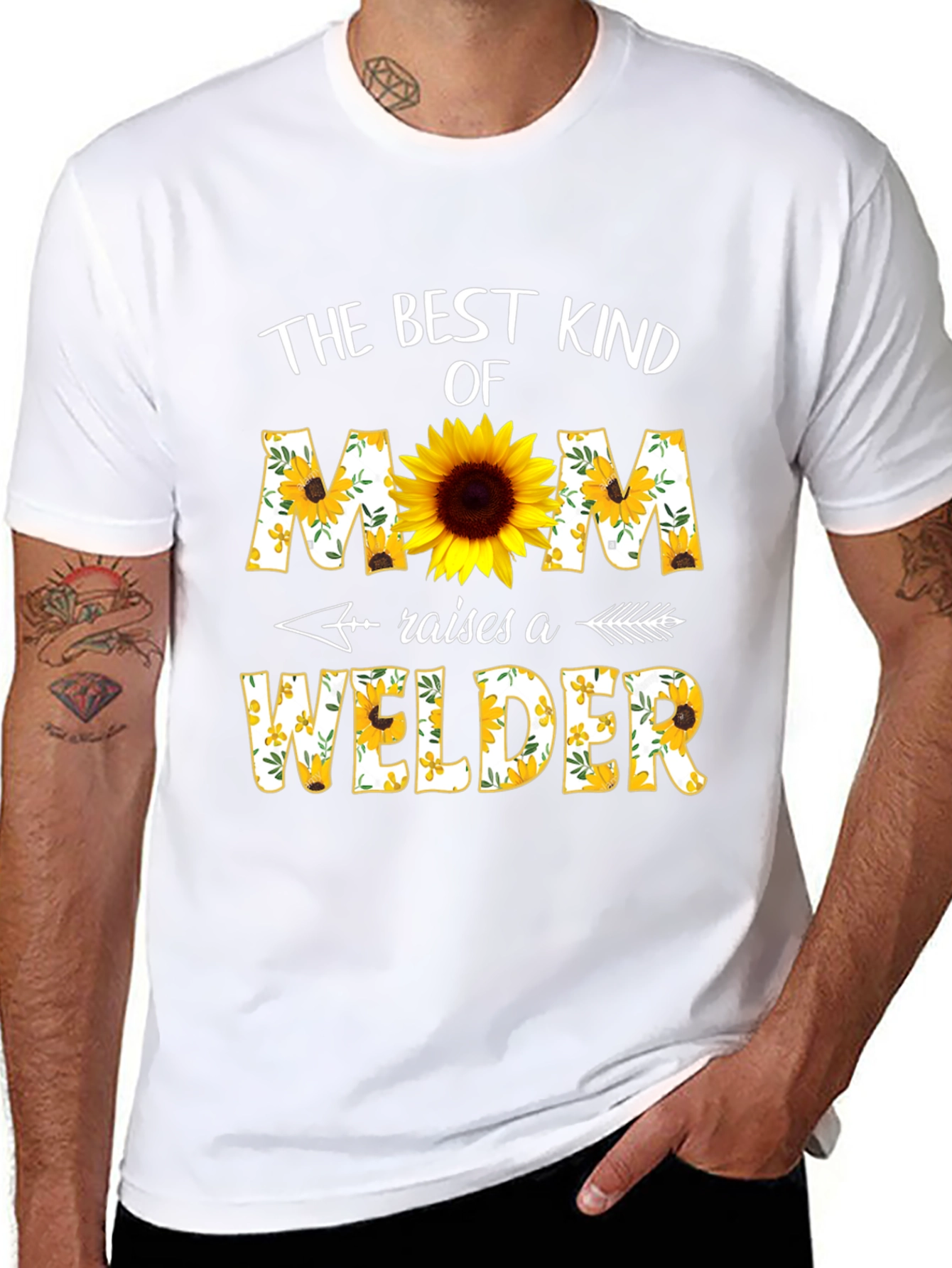 Sunflower Mom Welder T-Shirt